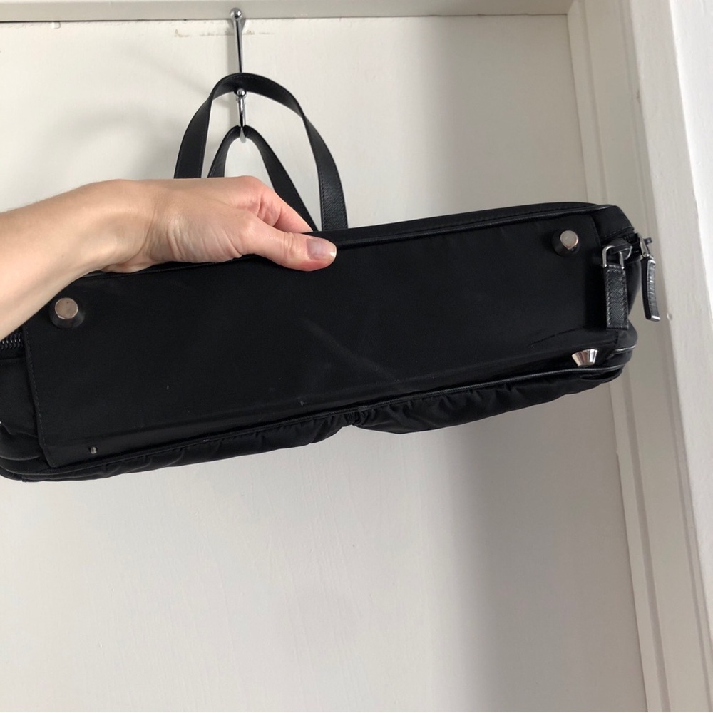 Prada Black re-Nylon saffiano leather Travel Tote Bag - Picture 6 of 15